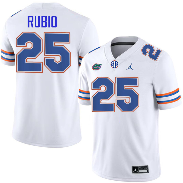 #25 Anthony Rubio Gators Jersey,Florida Gators College Football Jerseys Stitched-White
